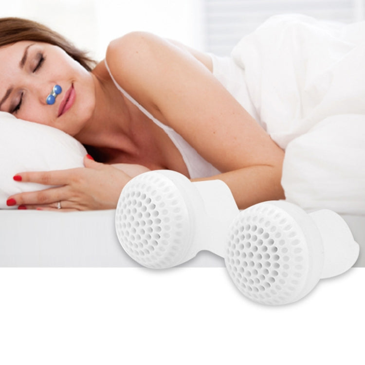2 PCS 2 in 1 ABS Silicone Anti Snoring Air Purifier White