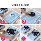 2 PCS Gas Stove Protectors Tableware Print Foil Heat-resistant Anti-Fouling Liner Cleaning Kitchen Tools Mat, HC3595A, HC3595B, HC3595C