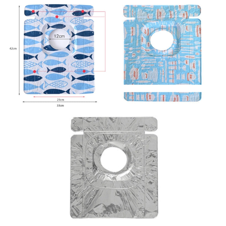 2 PCS Gas Stove Protectors Tableware Print Foil Heat-resistant Anti-Fouling Liner Cleaning Kitchen Tools Mat, HC3595A, HC3595B, HC3595C