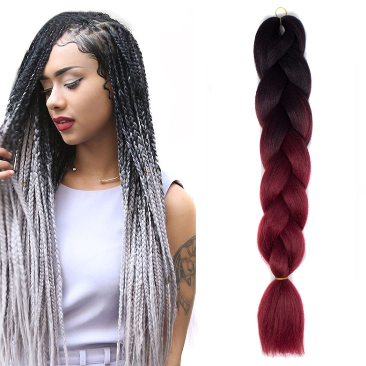 Fashion Color Gradient Individual Braid Wigs Chemical Fiber Big Braids, Length: 60cm(18Navy Blue+Sky Blue), 01, 02, 03, 06, 08, 15, 16, 17, 18, 26, 27, 28, 29, 54, 59