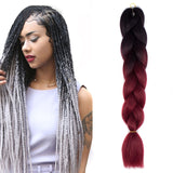 Fashion Color Gradient Individual Braid Wigs Chemical Fiber Big Braids, Length: 60cm(18Navy Blue+Sky Blue), 01, 02, 03, 06, 08, 15, 16, 17, 18, 26, 27, 28, 29, 54, 59