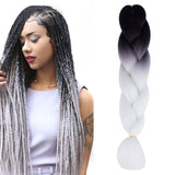 Fashion Color Gradient Individual Braid Wigs Chemical Fiber Big Braids, Length: 60cm(18Navy Blue+Sky Blue), 01, 02, 03, 06, 08, 15, 16, 17, 18, 26, 27, 28, 29, 54, 59