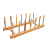 Solid Wood Dish Drip Rack Plate Holder, Size: 30x12x10cm, 6 Grid
