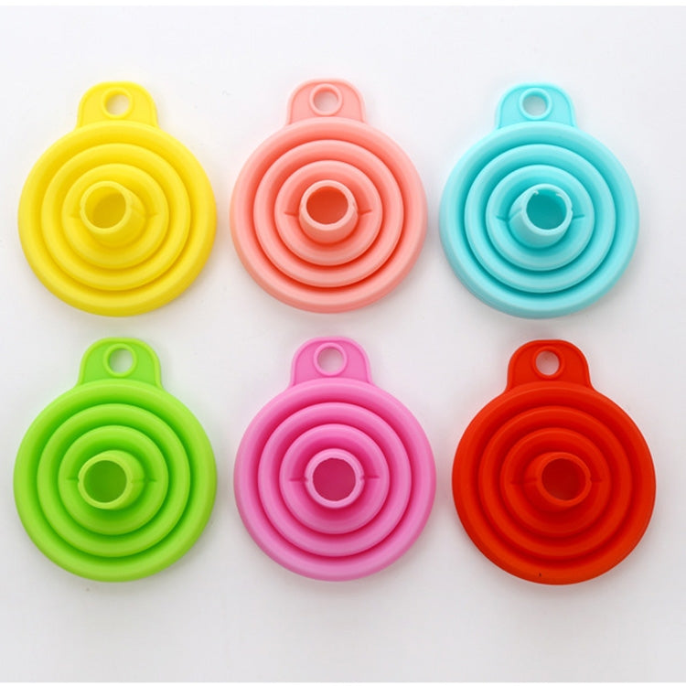 Mini Silicone Foldable Telescopic Funnel Random Color Delivery, Silicone Funnel