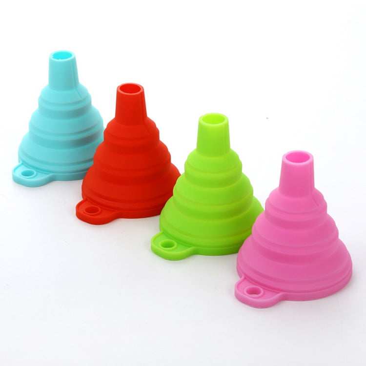 Mini Silicone Foldable Telescopic Funnel Random Color Delivery, Silicone Funnel