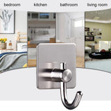 MYD-1038 304 Stainless Steel Sticky Hook Kitchen Bathroom Multi-functional Hole Free Wall Mount Holder, MYD-1038