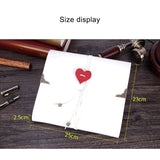 DIY Creativity Loose-leaf Imitation Leather Retro Love Heart Lock Pattern Commemorative Photo Album, Size: L, Size: L