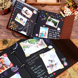 DIY Creativity Loose-leaf Imitation Leather Retro Love Heart Lock Pattern Commemorative Photo Album, Size: L, Size: L