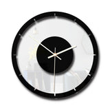 TM011 A Round Wooden Dial Transparent Acrylic Mute Wall Clock, TM011 A