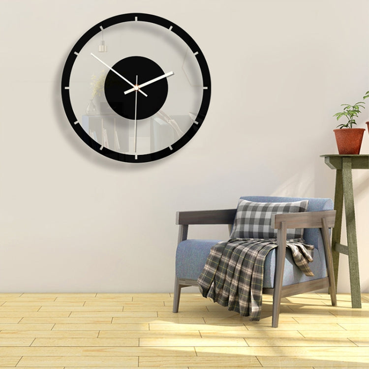 TM011 A Round Wooden Dial Transparent Acrylic Mute Wall Clock, TM011 A