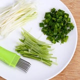 Kitchen Tool Manual Stainless Steel Filate Circle Shape Green Onion Slicer, 16x1.8cm Green