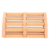 Thickened Large Non-slip Five-row Solid Wood Roller Foot Massager