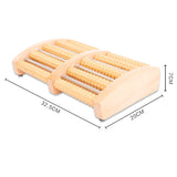 Thickened Large Non-slip Five-row Solid Wood Roller Foot Massager