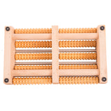 Thickened Large Non-slip Five-row Solid Wood Roller Foot Massager