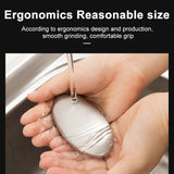 2 PCS Portable Cleaning Stainless Steel Oval Hand Soap Eliminating Odour Remover with Base, Random Style Delivery, Oval with Base