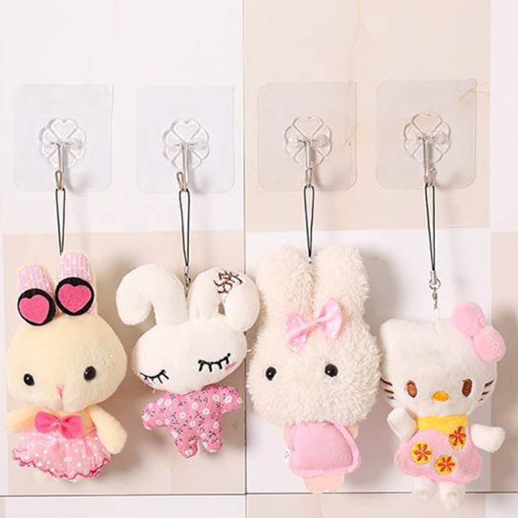 100 PCS Kitchen Bathroom Wall Hanging Transparent Non-marking Glue Hook, Non-marking Glue Hook