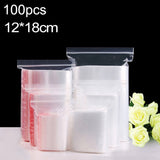 100pcs/pack PE Self Sealing Clear Zip Lock Packaging Bag, 12cm x 18cm, Custom Printing and Size are welcome, 12*18cm 12*18cm