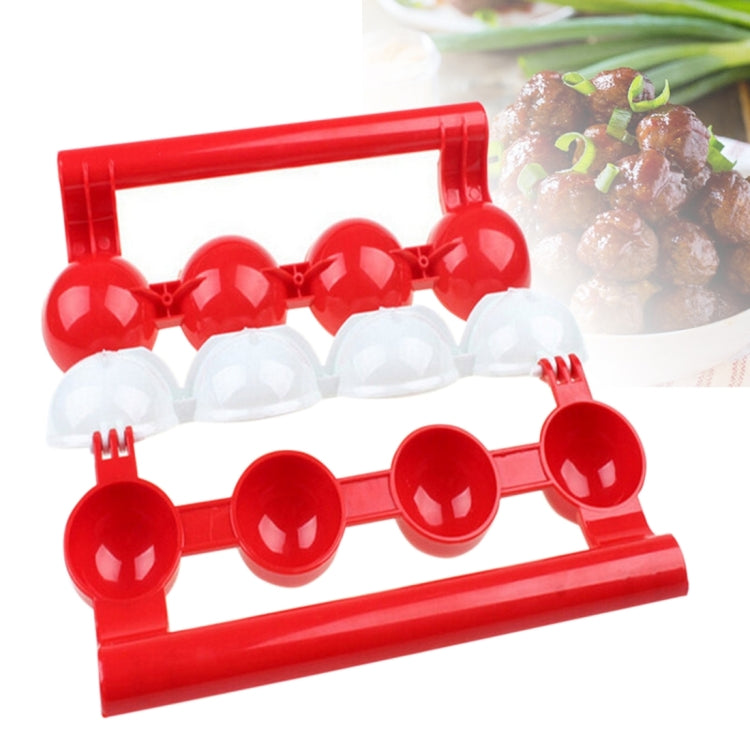 Useful Newbie Meatballs Fish Balls Kitchen Homemade Stuffed Meatballs Maker Home Cooking Tools, ABS Red ABS Red