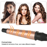 1-1.5 inch Conical Ceramic Hair Curler with Heat-resistant Gloves , UK Plug, UK Plug