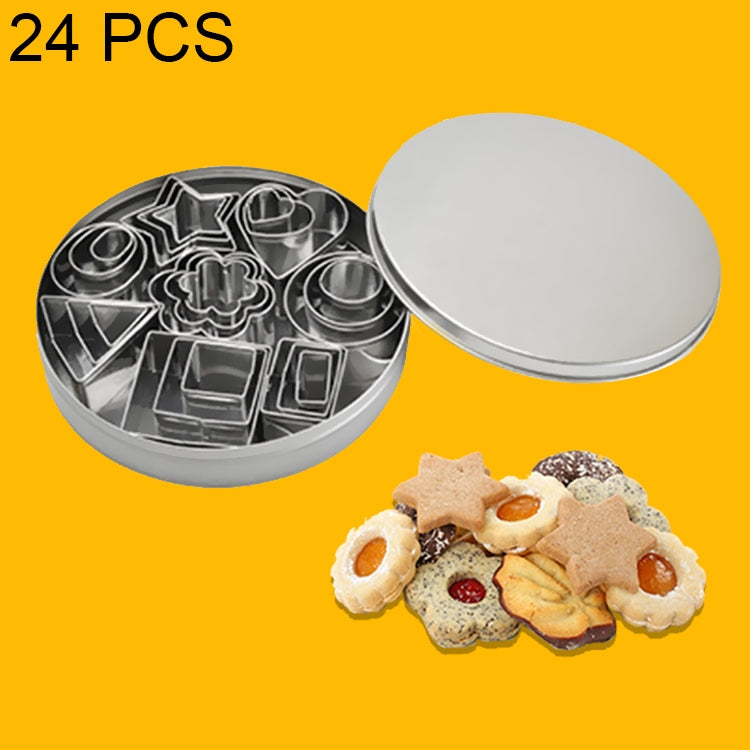 24 PCS / Set Stainless Steel DIY Cookie Biscuits Molds Geometry Baking Tools (Octagon), HC4340A, HC4340B, HC4340C HC4340A