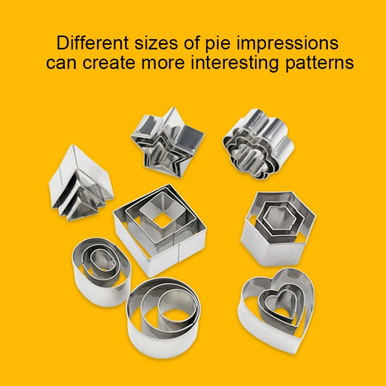 24 PCS / Set Stainless Steel DIY Cookie Biscuits Molds Geometry Baking Tools (Octagon), HC4340A, HC4340B, HC4340C