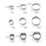 24 PCS / Set Stainless Steel DIY Cookie Biscuits Molds Geometry Baking Tools (Octagon), HC4340A, HC4340B, HC4340C