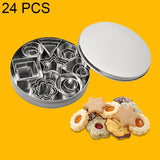 24 PCS / Set Stainless Steel DIY Cookie Biscuits Molds Geometry Baking Tools (Octagon), HC4340A, HC4340B, HC4340C HC4340B