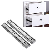 10 inches 3-section Mute Stainless Steel Sliding Drawer Slides Ball Slide Rail Length: 25cm, 10 inches 10 inches
