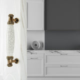 5025_128 Ceramic Crack Closet Cabinet Handle Pitch: 128mm, 5025_128