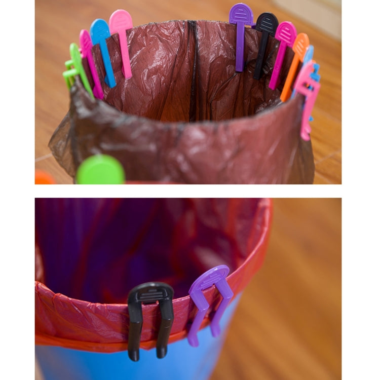 10pcs Universal Trash Bag Fixed Clip Waste Basket Rubbish Bin Garbage Can Clamp Rubbish Clip Non-slip Garbage Bag Clip, Random Color Delivery, Garbage Can Clamp