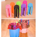 10pcs Universal Trash Bag Fixed Clip Waste Basket Rubbish Bin Garbage Can Clamp Rubbish Clip Non-slip Garbage Bag Clip, Random Color Delivery, Garbage Can Clamp