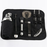 12 in 1 Stainless Steel Wine Cocktail Shaker Tools Set with Cloth Bag, Capacity: 550ml, 550ml