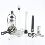 11 in 1 Stainless Steel Cocktail Shaker Tools Set with Wooden Mount, Capacity: 750ml, 750ml