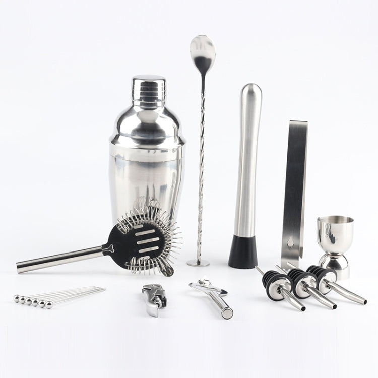 18 in 1 Cocktail Shaker Tools Setwith Acrylic Mount, , Capacity: 350ml, 350ml