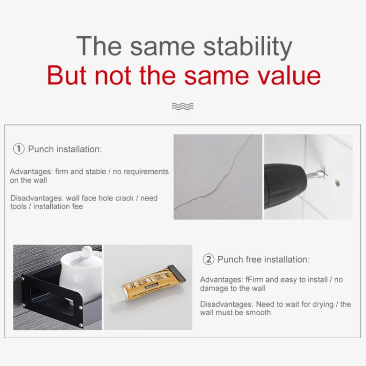 30cm 4 Hooks Kitchen Multi-function Wall Hanging Holder Seasoning Storage Rack, 30cm 4 Hooks(Silver)