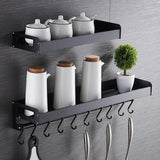 30cm Kitchen Multi-function Wall Hanging Holder Seasoning Storage Rack, 30cm(Silver)