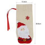 2 PCS CX20215 Snowman Pattern Wine Bottle Bag Christmas Decoration, HC4910A, HC4910B, HC4910C