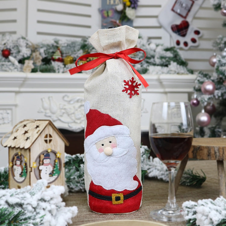 2 PCS CX20215 Snowman Pattern Wine Bottle Bag Christmas Decoration, HC4910A, HC4910B, HC4910C