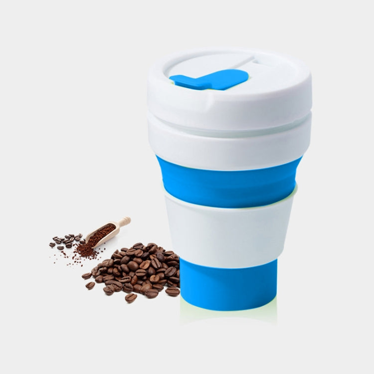 350ml Outdoor Pocket-Sized Coffee Tea Collapsible Travel Mug Silicone Cup with Lid