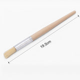 2 PCS Wood Handle Bristles Coffee Grinder Dusting Cleaning Brush, Length: 19.5cm, Cleaning Brush