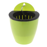 Self-Watering Planter Grow Plants Lazy Flower Pots Wall-hanging Round Resin Plastic Flower Pots, Size: 18x12.5x16cm, Size: 18x12.5x16cm