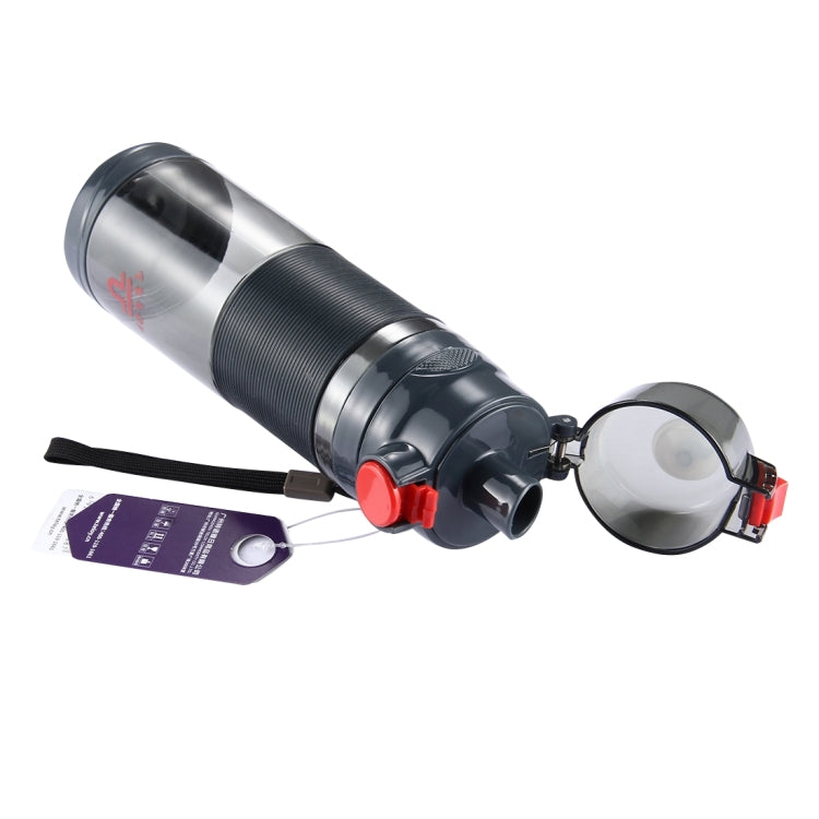 Teloy TNY-9601 650ML Portable Snap Cap Space Cup Bottle, Applicative Water Temperature: ﹣20 ~ 120 Celsius Degrees, TNY-9601 (Light Grey + Green), TNY-9601 (Grey + Orange), TNY-9601 (Dark Grey + Red)