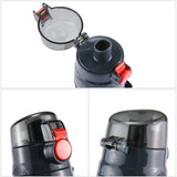 Teloy TNY-9601 650ML Portable Snap Cap Space Cup Bottle, Applicative Water Temperature: ﹣20 ~ 120 Celsius Degrees, TNY-9601 (Light Grey + Green), TNY-9601 (Grey + Orange), TNY-9601 (Dark Grey + Red)