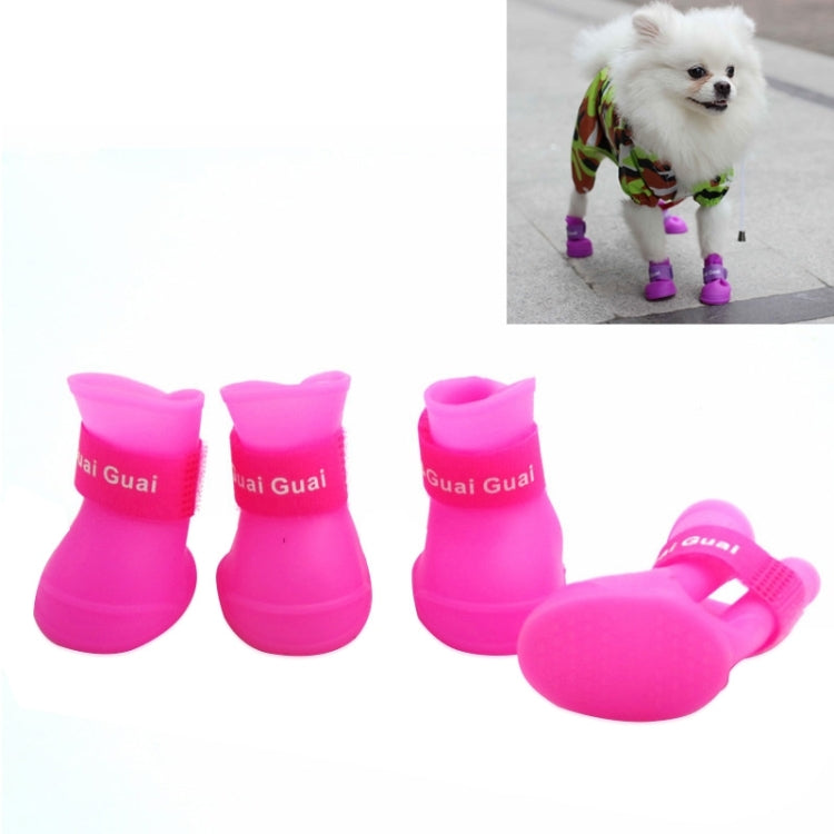 Lovely Pet Dog Shoes Puppy Candy Color Rubber Boots Waterproof Rain Shoes, M, Size: 5.0 x 4.0cm, Size: M 5.0 x 4.0cm, Size: 5.0 x 4.0cm