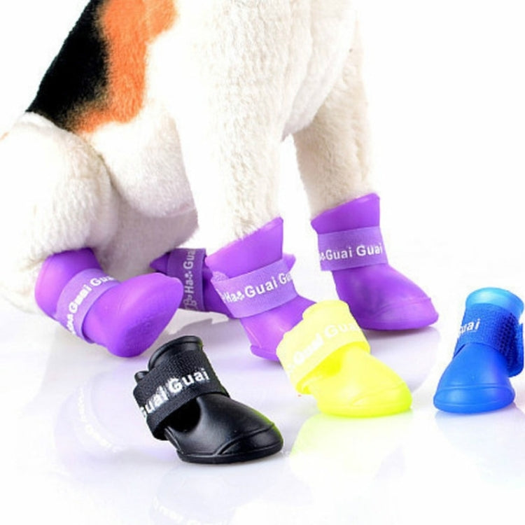 Lovely Pet Dog Shoes Puppy Candy Color Rubber Boots Waterproof Rain Shoes, M, Size: 5.0 x 4.0cm, Size: M 5.0 x 4.0cm, Size: 5.0 x 4.0cm