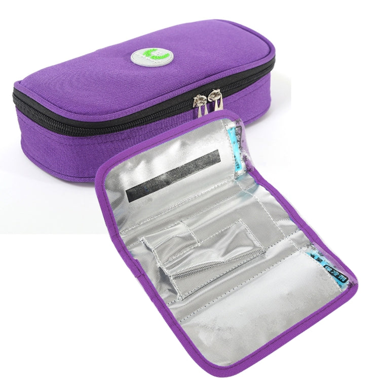 Travel Needs Outdoor Insulated Bag Insulin Storage Bag, Size: 20.3*10*5cm Purple
