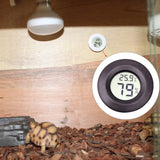Digital Round Shaped Reptile Box Centigrade Thermometer & Hygrometer with Screen Display