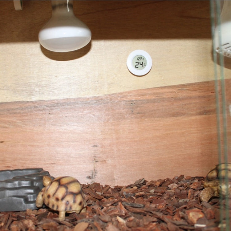 Digital Round Shaped Reptile Box Centigrade Thermometer & Hygrometer with Screen Display