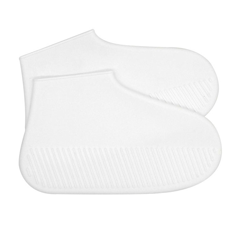 Waterproof Antiskid Silicone Outdoor Rainboots Shoes Cover, Size: L (40-45), Size: L Size: L White