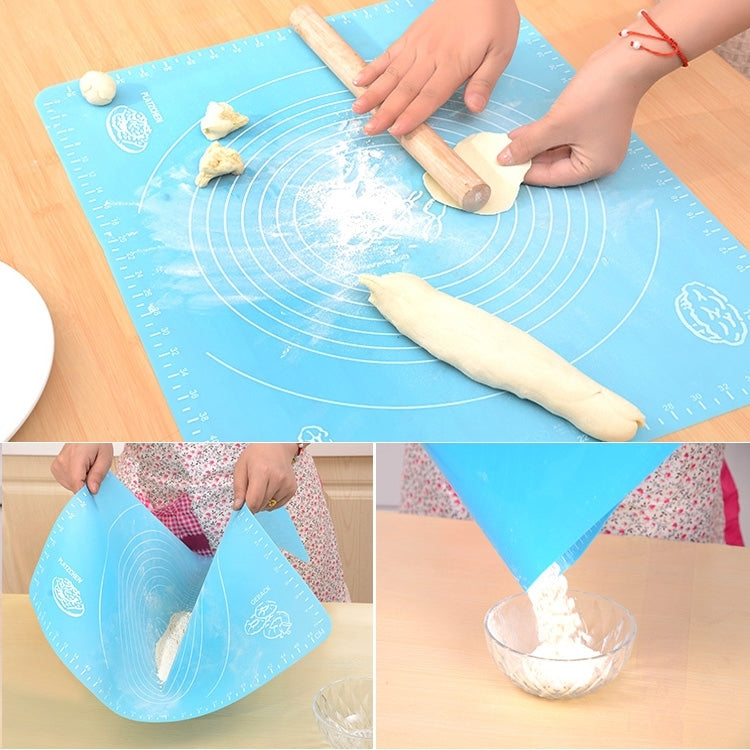 2 PCS Multi-purpose Baking Necessary Silicone Kneading Dough Pad / Flour Pad / Heat Insulation Meal Pad Random Color Delivery
